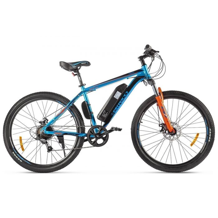 Электровелосипед ELTRECO XT 600 D 350 Wh (синий/оранжевый) (2021)