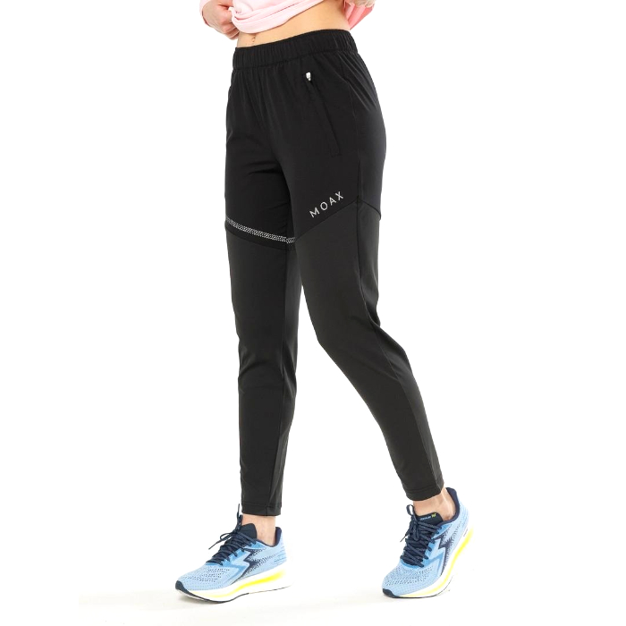 Брюки разминочные женские MOAX Adapt Run (черный)