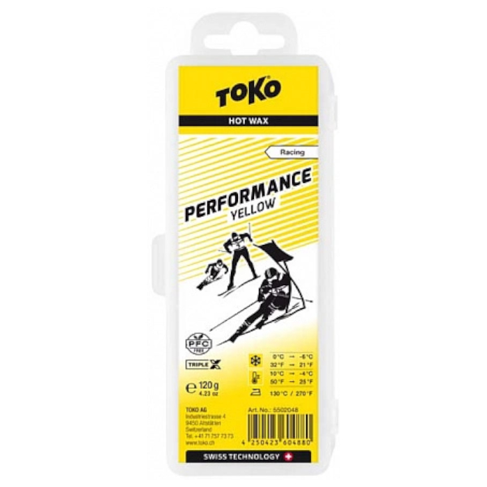 Парафин высокофтористый TOKO Racing Performance Yellow (+10°С -4°С) 120 г.
