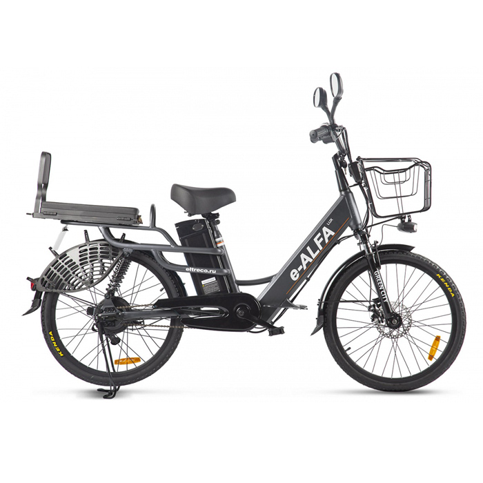 Электровелосипед GREEN CITY e-ALFA LUX 500 Wh (т.серый) (2021)