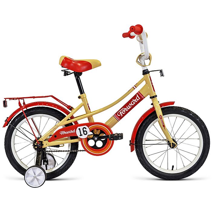 Велосипед FORWARD Azure 16 (бежевый/красный) (20-21)