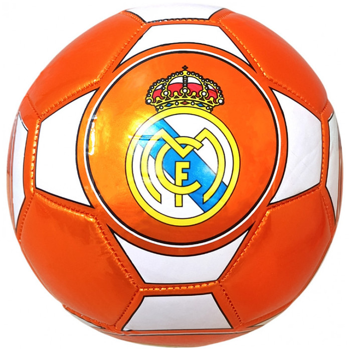 Мяч футбольный SPORTEX "Real Madrid", (3-слоя, PVC 2.3, 340 гр., машинная сшивка) (оранжевый)