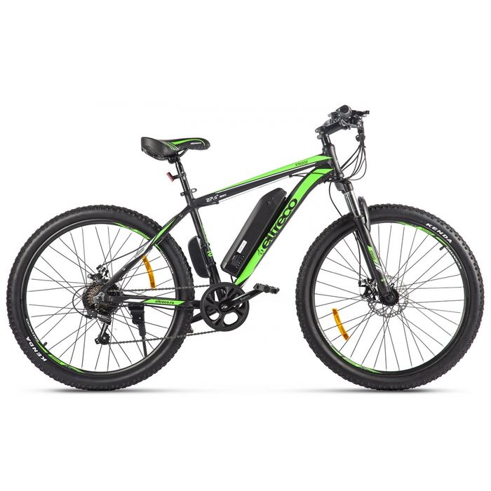 Электровелосипед ELTRECO XT 600 D 350 Wh (черный/зеленый) (2021)