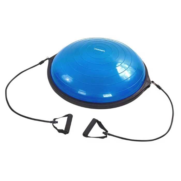 Полусфера BOSU HASTTINGS Digger гимнастическая, надувная, с эспандерами (синий)
