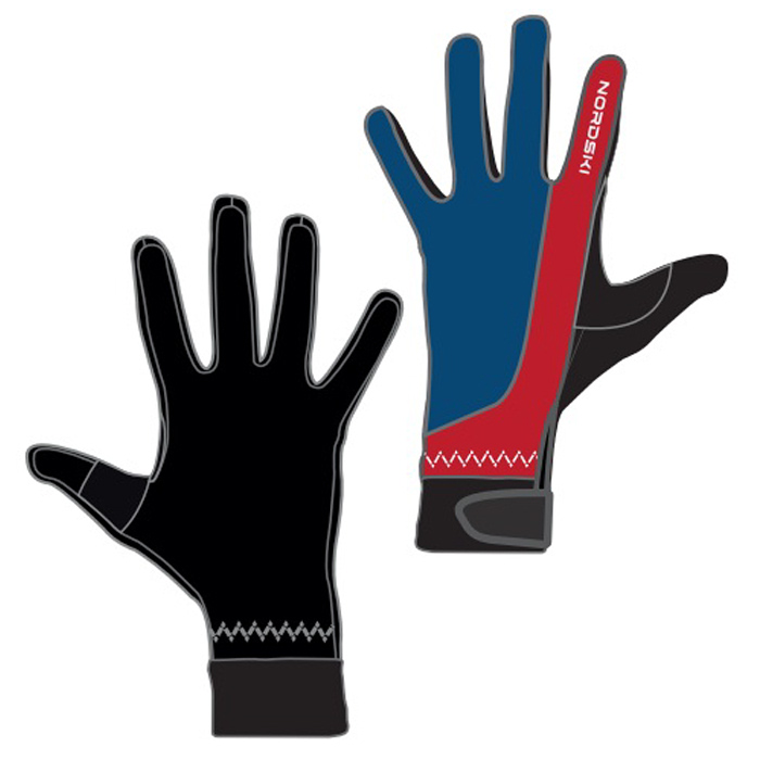 Перчатки лыжные NORDSKI Racing WS (синий/красный)