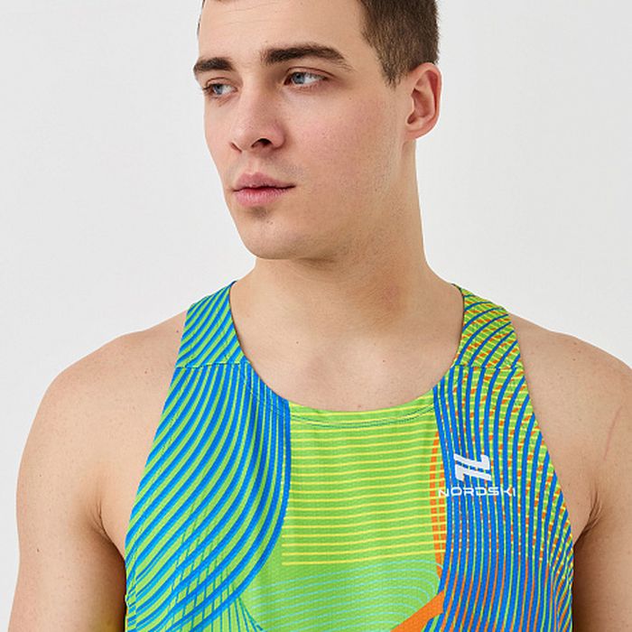 Майка для бега NORDSKI Race (лимонный/синий)