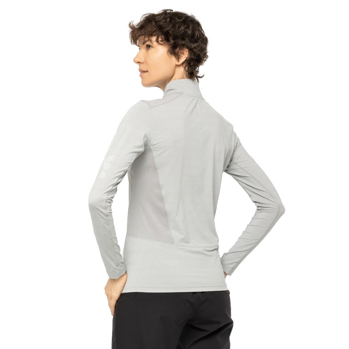 Лонгслив для бега женский MOAX Flame (серый)