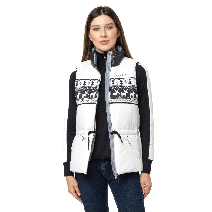 Жилет утепленный женский MOAX Laura Dupont (белый)