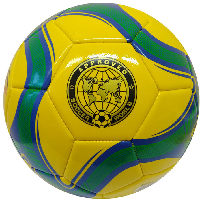 Мяч футбольный MEIK (3-слоя, PVC 2.3, 340 гр., машинная сшивка) (желтый)