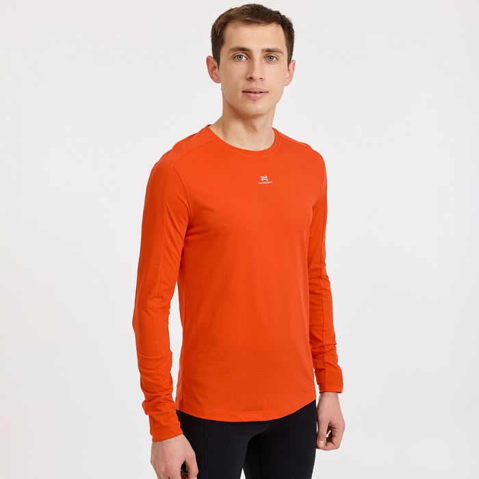 Лонгслив для бега NORDSKI Upcast (оранжевый)