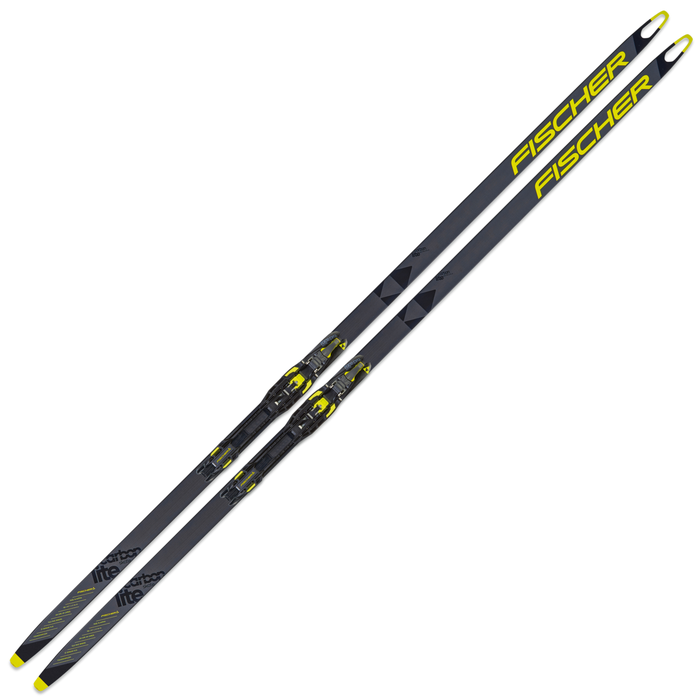 Лыжи беговые FISCHER Carbonlite SK Plus Xtra Stiff Hole (черный/желтый)