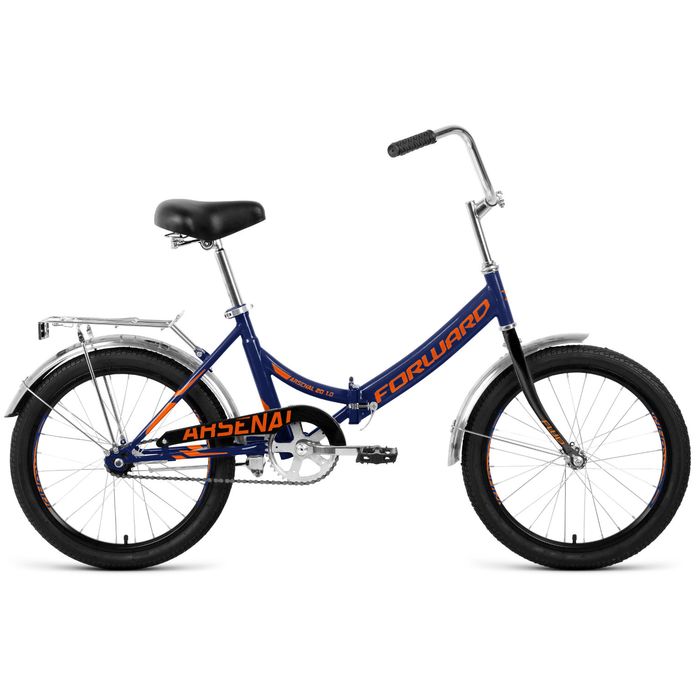 Велосипед FORWARD Arsenal 20 1.0 (т.синий/оранжевый) (2020)