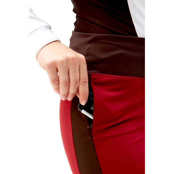 Тайтсы женские BIVIUM СноуРан (бордовый/коричневый)