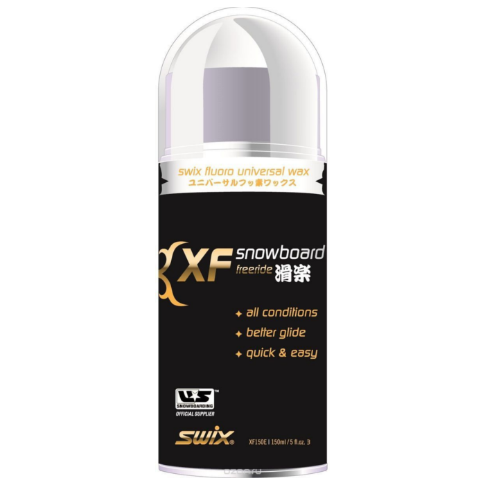 Экспресс смазка SWIX XF150C (универсальная, фторсодержащая мазь для сноуборда) 150 ml.