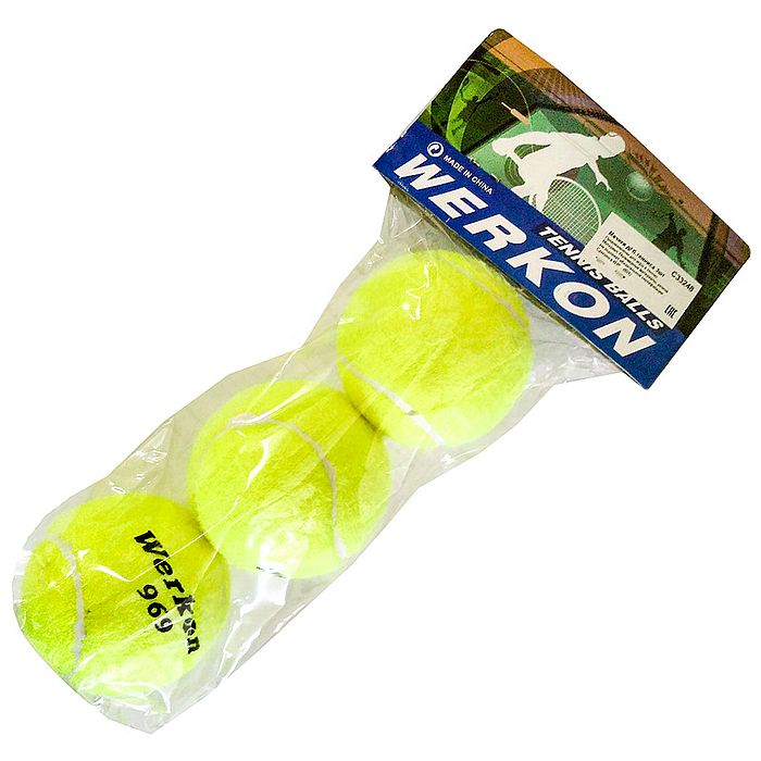 Мяч для тенниса SPORTEX 3 шт. в пакете (желтый/синий)