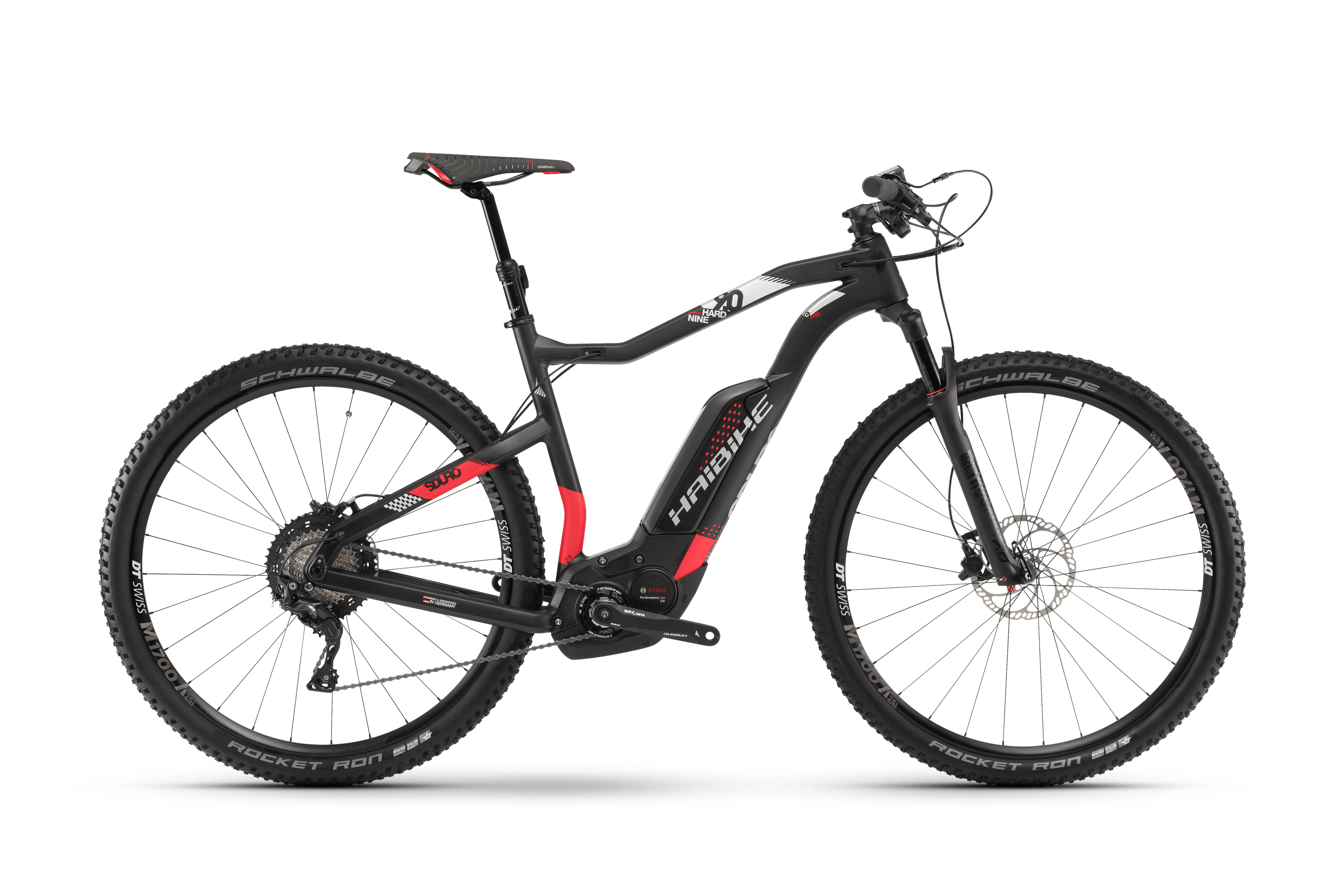 Электровелосипед HAIBIKE Sduro HardNine Carbon 9.0 500 Wh. (черно/красный) (2018)