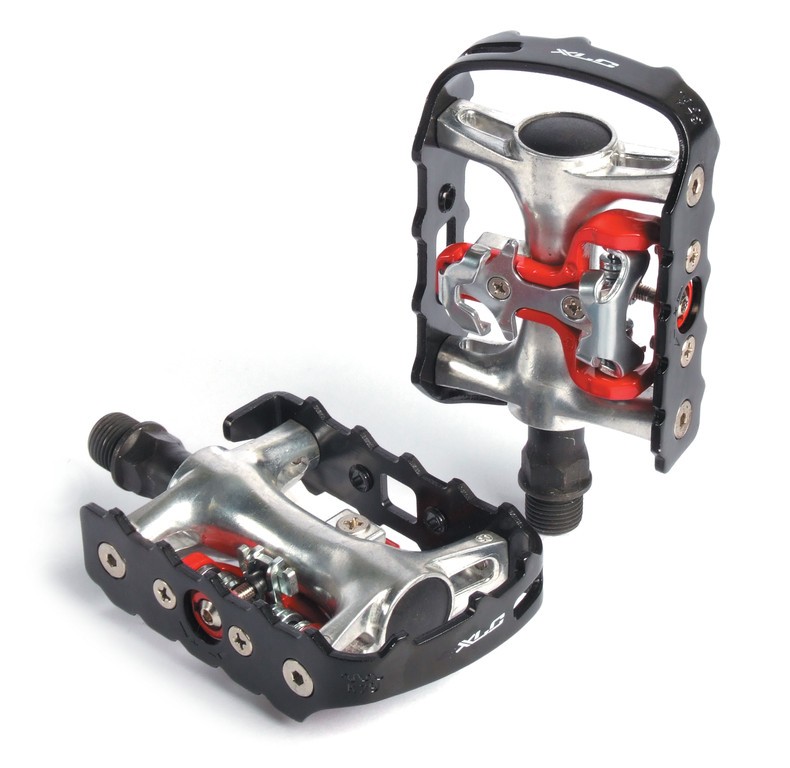 Педали XLC MTB/Trekking-System-Pedal PD-S01one-sided, black/silver SB-Plus 