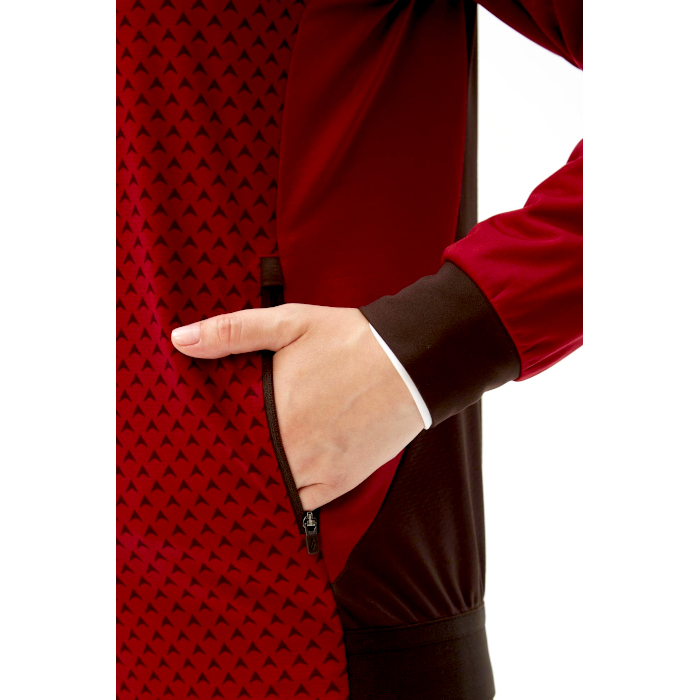 Куртка тренировочная женская BIVIUM СноуРан (бордовый/коричневый)