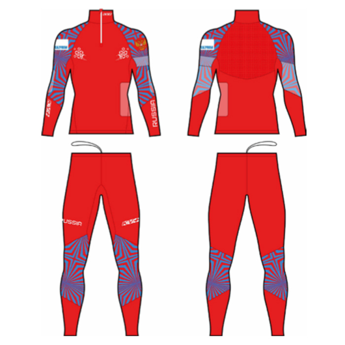 Комбинезон раздельный KV+ Lahti Two Pieces Suit (Lycra) (голубой/красный)