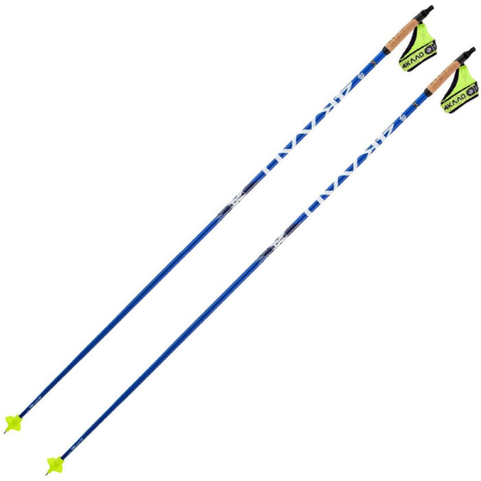 Лыжные палки 4KAAD Code HD Ultimate (Карбон 100%) (голубой/белый)