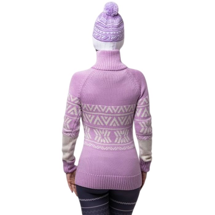 Свитер женский KV+ Cortina (белый/сиреневый)