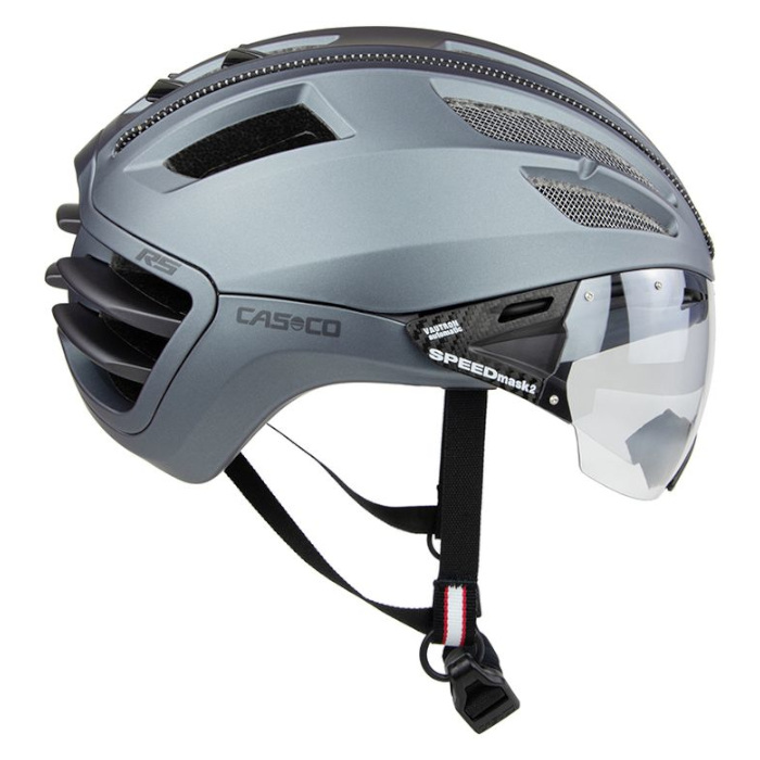 Шлем для велосипеда CASCO SPEEDairo 2 (с визором) (серый/черный)