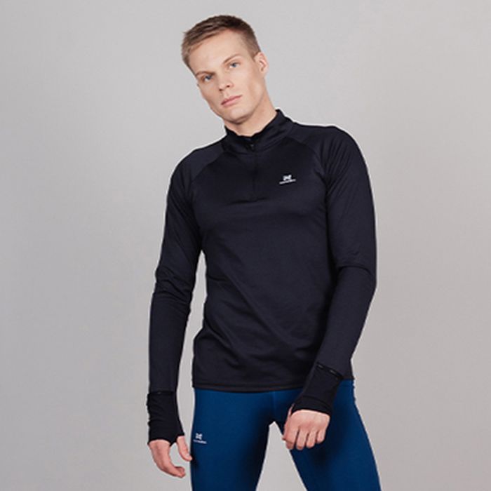 Лонгслив для бега NORDSKI Pro Hand (черный)