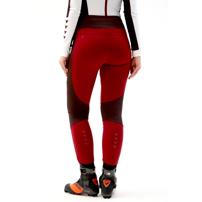 Тайтсы женские BIVIUM СноуРан (бордовый/коричневый)