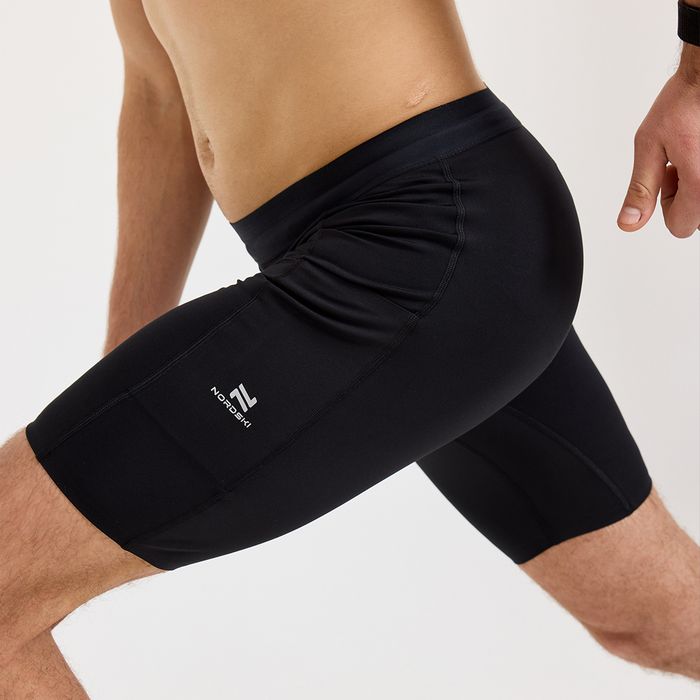 Шорты обтягивающие для бега NORDSKI Sprint (черный)