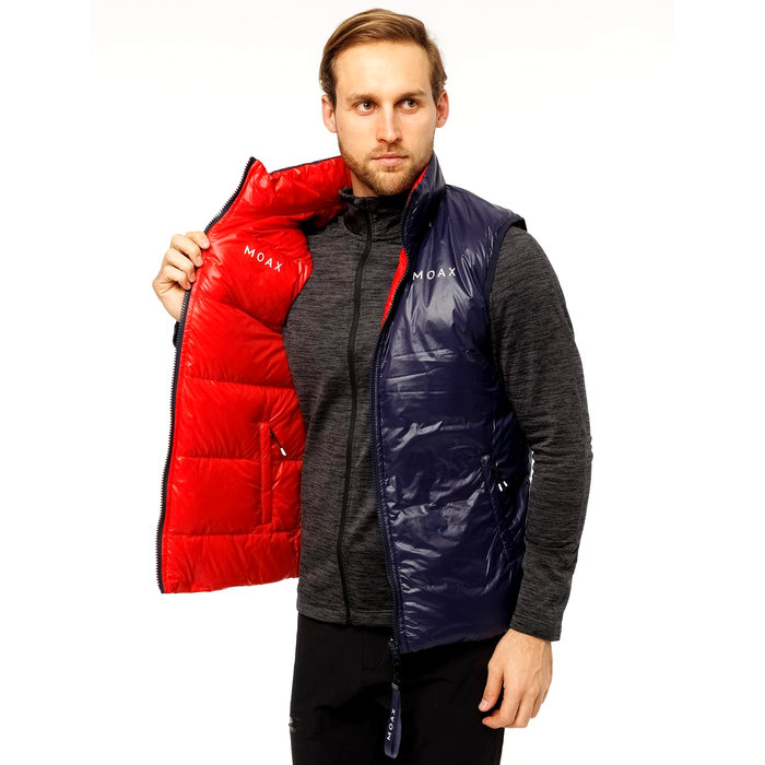 Жилет утепленный MOAX Club Duo (красный/синий)