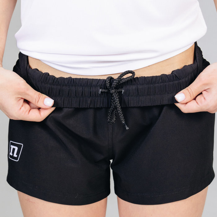 Шорты для бега женские NONAME White Line Heat Trail (черный)