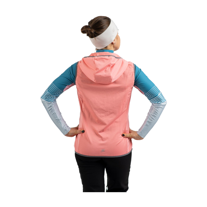 Жилет разминочный женский NONAME Hybrid Vest (розовый/серый)