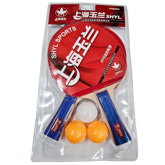 Набор для настольного тенниса SPORTEX (2 ракетки 3 шарика), гладк/гладк. (синий/красный)