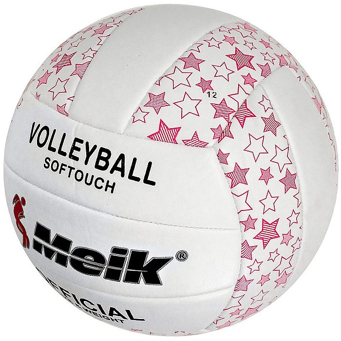 Мяч волейбольный MEIK 2898 (PVC 2.5, 270 гр., маш. сш.) (белый/розовый)