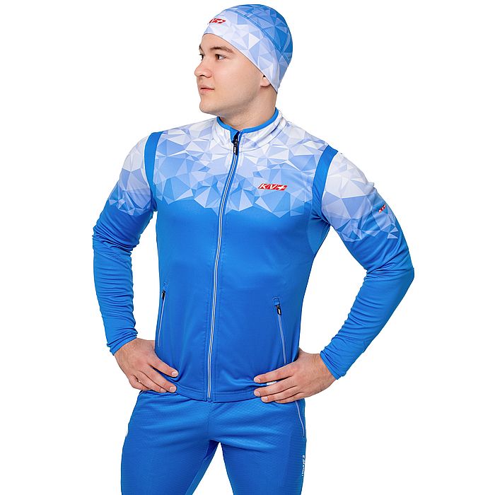 Шапка гоночная KV+ Tornado (голубой/белый)