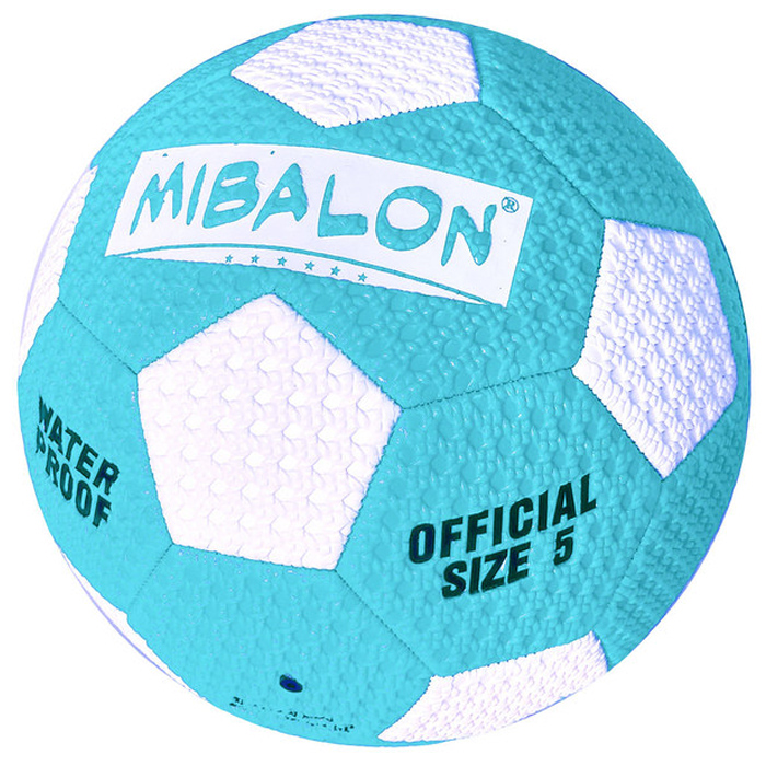 Мяч футбольный MEIK пляжный (PVC 2.6, 310-320 гр., машинная сшивка) (голубой)