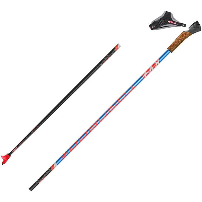 Трубка для лыжных палок KV+ (23P414) Tornado Light (1шт.) (Карбон 100%) (голубой/черный)