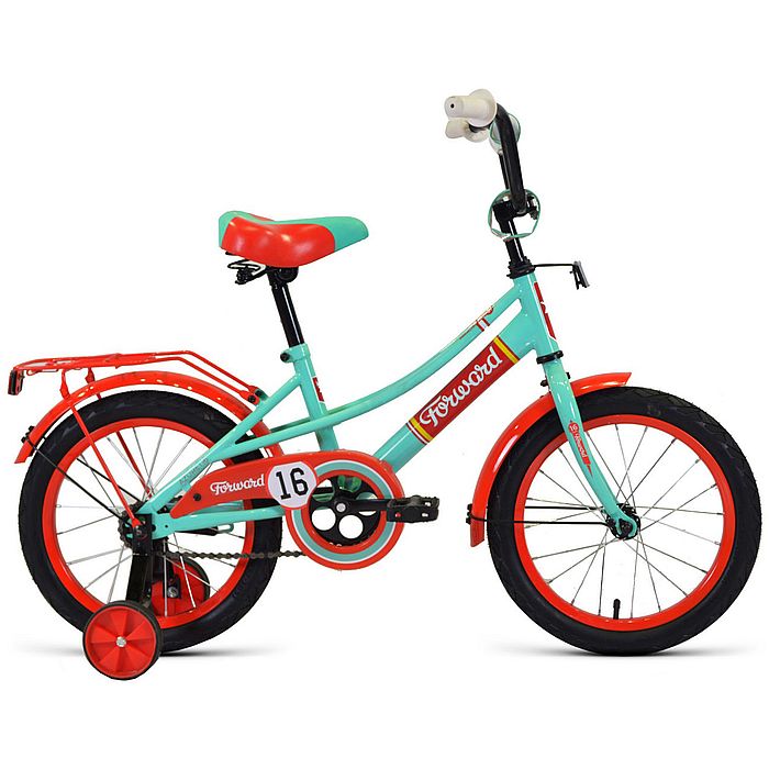 Велосипед FORWARD Azure 16 (зеленый/красный) (20-21)