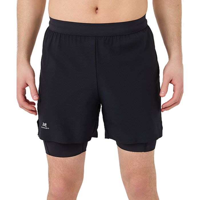 Шорты с лосинами для бега NORDSKI Stayer (черный)