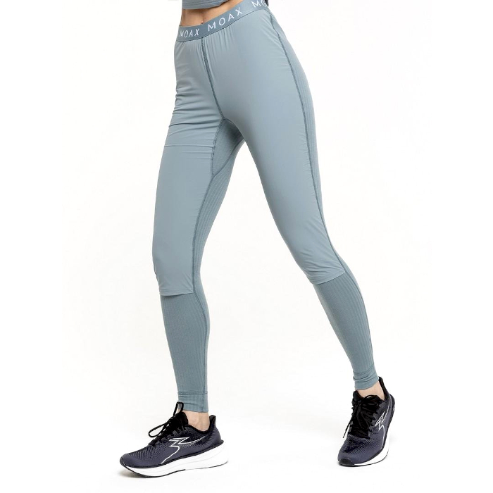 Термобелье женское (низ) MOAX Race Wind (серый/зеленый)