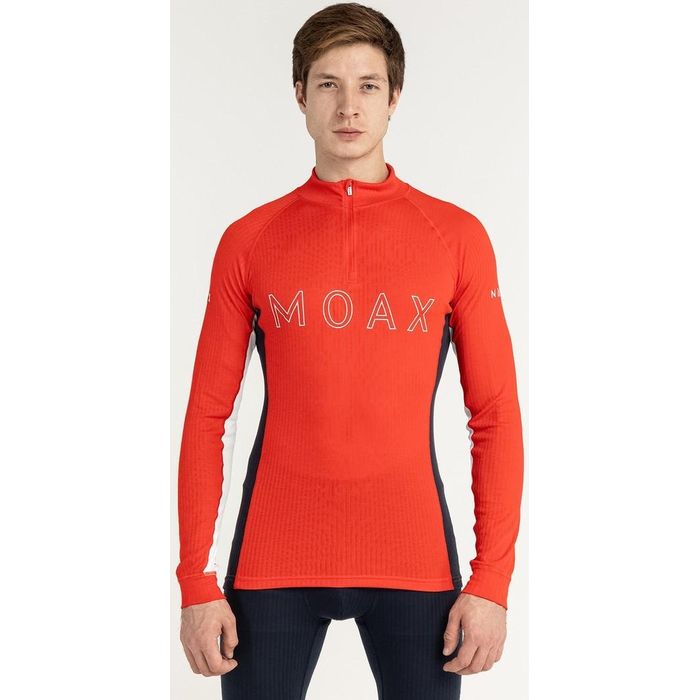 Термобелье мужское (верх) MOAX Race LS (с воротником) (красный)