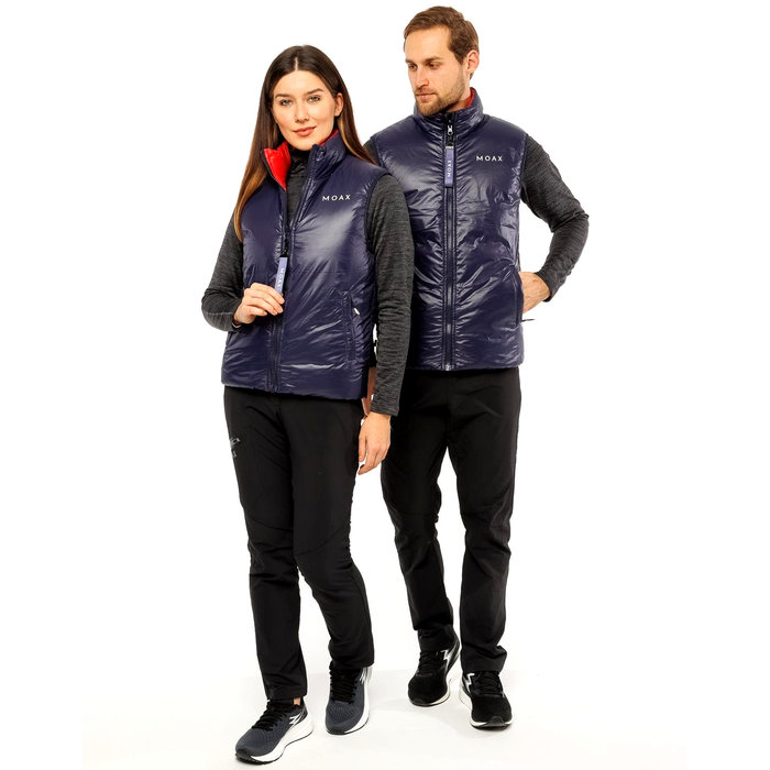 Жилет утепленный женский MOAX Club Duo (красный/синий)