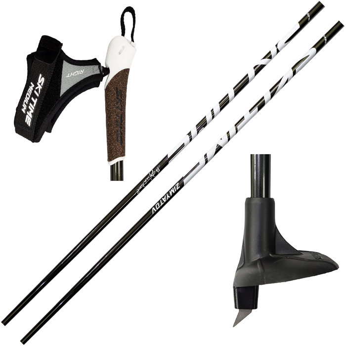 Лыжные палки SKI TIME New Legend Zimyatov (Карбон 100%) (черный)