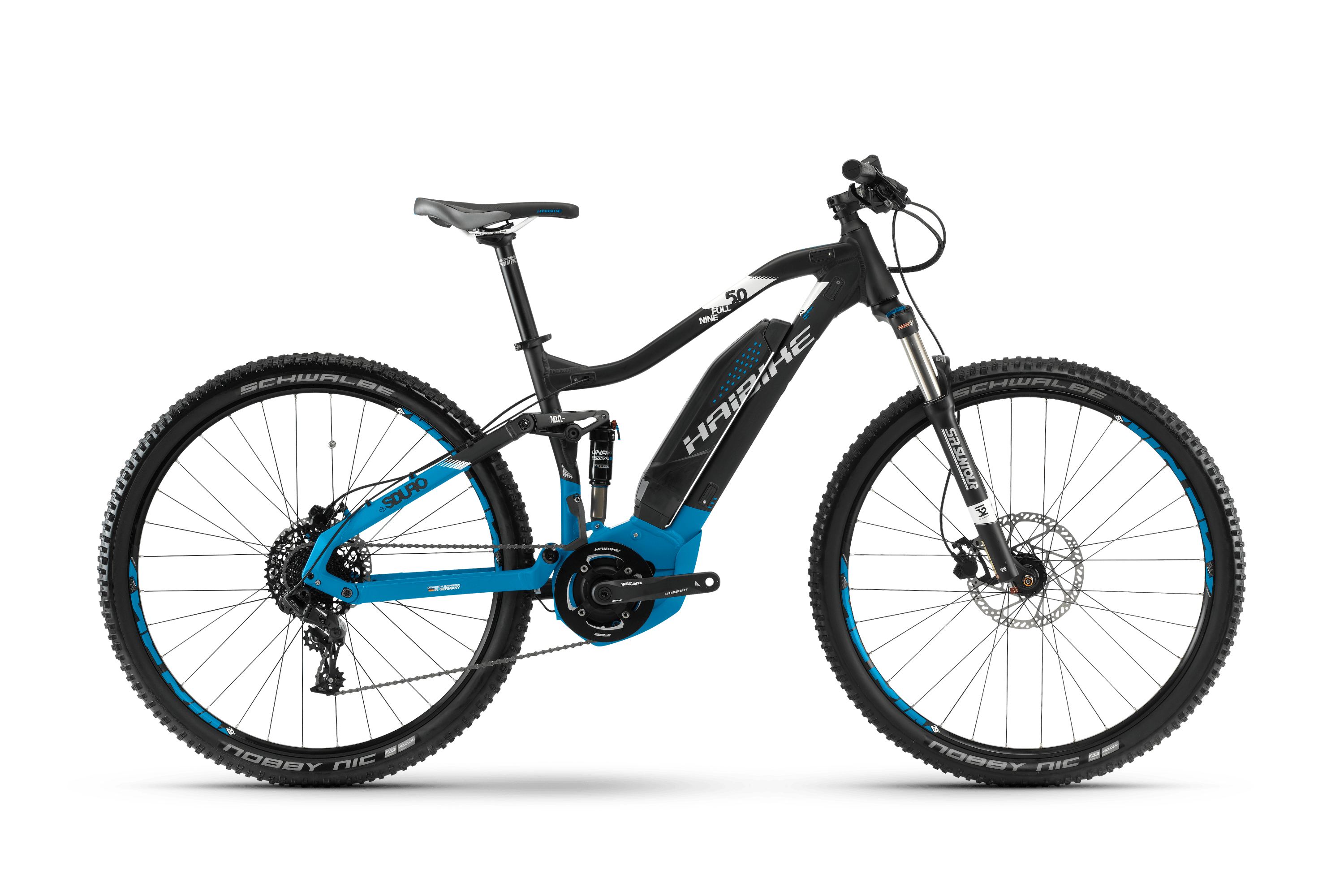 Электровелосипед HAIBIKE Sduro FullNine 5.0 400 Wh. (черно/синий) (2018)