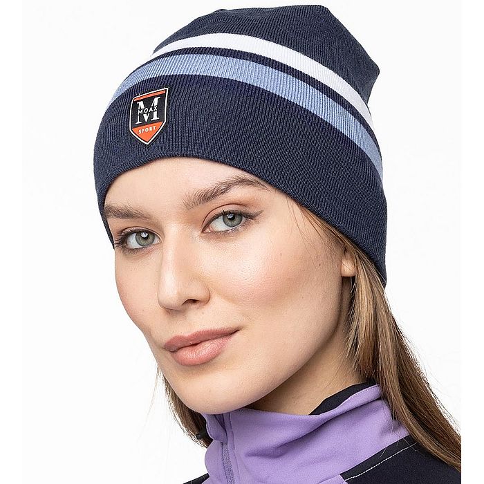 Шапка MOAX Tradition Sport Stripe (серый/синий)