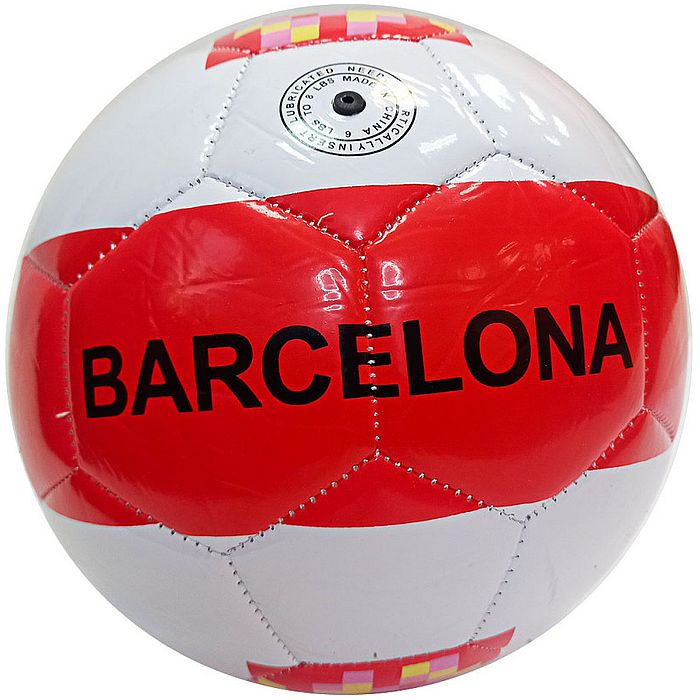 Мяч футбольный MEIK Barcelona (PVC 1,6 мм, 315 гр.,маш. сш.) (красный/белый)