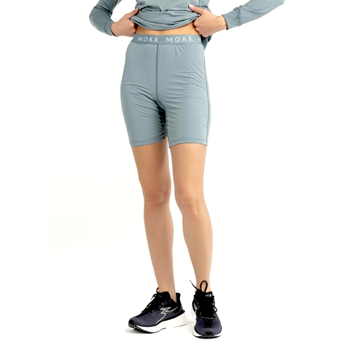 Боксеры женские MOAX Race Wind Long (серый/зеленый)