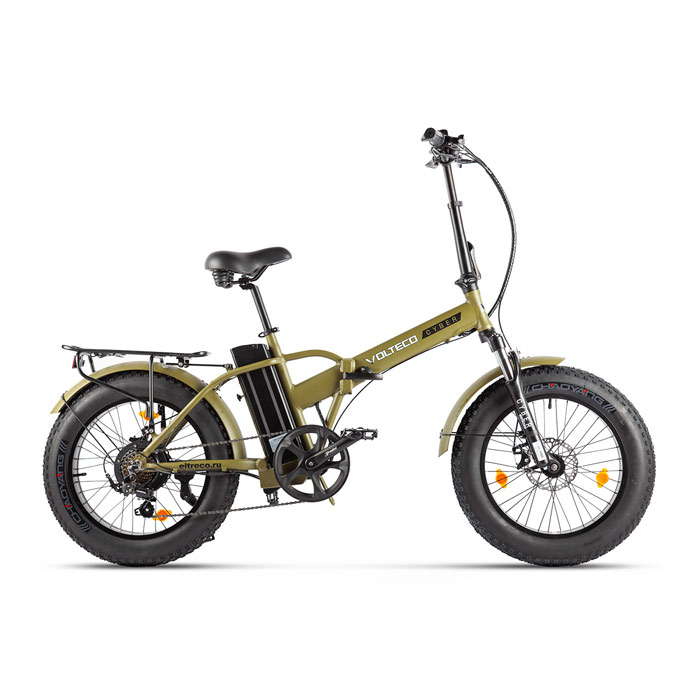 Электровелосипед VOLTECO CYBER 500 Wh (хаки) (2020)