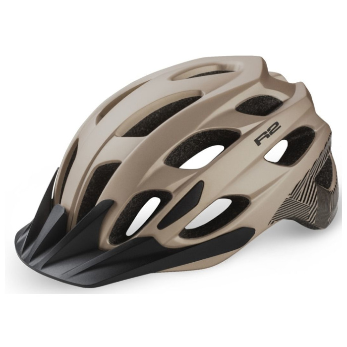 Шлем для лыжероллеров R2 Cliff (бежевый/черный)