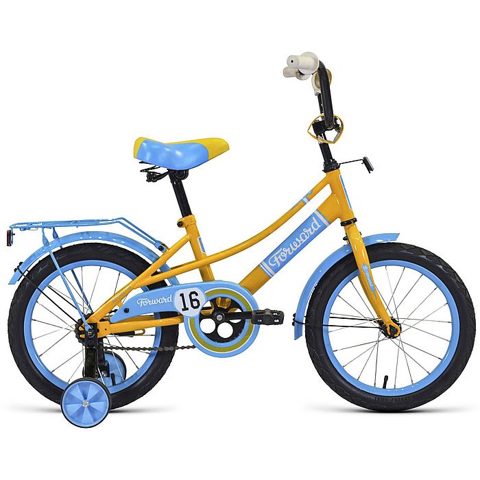Велосипед FORWARD Azure 16 (желтый/голубой) (20-21)